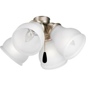 Progress Lighting AirPro Signature Collection 4 Light Antique Nickel Ceiling Fan Light  DISCONTINUED P2627 81
