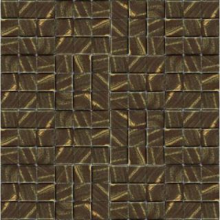 EPOCH Metalz Bronze 1012 Mosiac Recycled Glass Mesh Mounted Tile   3 in. x 3 in. Tile Sample BRONZE SAMPLE