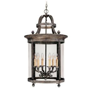 World Imports Chatham Collection Hanging Mount Outdoor French Bronze Chandelier Lantern WI160663