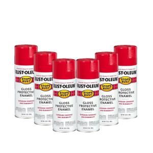 Rust Oleum Stops Rust 12 oz. Gloss Sunrise Red Spray Paint (6 Pack) DISCONTINUED 182746