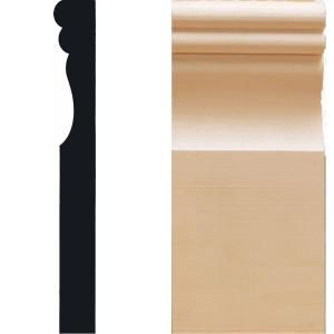 House of Fara 1 in. x 3 1/2 in. x 7 7/8 in. Hardwood Victorian Plinth Moulding P358P