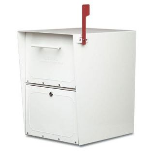 Architectural Mailboxes Oasis Jr. Post Mount or Column Mount Locking Mailbox in White 6200W 10