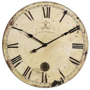 Home Decorators Collection 23 In. Oversized Yellow And Cream Wall Clock 8538600000