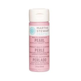 Martha Stewart Crafts 2 oz. Pink Taffeta Multi Surface Pearl Acrylic Craft Paint 32117