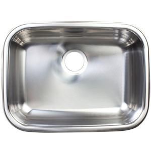FrankeUSA Undermount Stainless Steel 23.62x17.62x8 0 Hole Single Bowl Kitchen Sink FSUG800 20BX