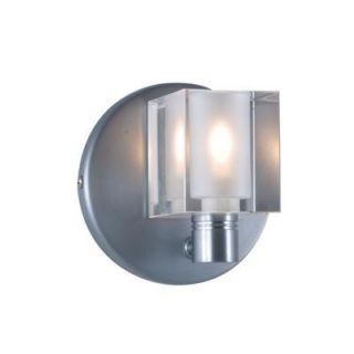 JESCO Lighting Low Voltage 4.875 in. x 4.75 in. Crystal Finish Cube Companion Wall Sconce WS292 CR