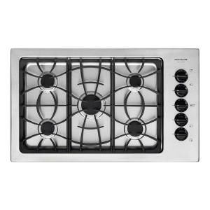 Frigidaire Gallery 36 in. Gas Cooktop in Stainless Steel with 5 burners FGGC3645KS