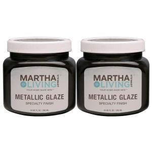 Martha Stewart Living 10 oz. Black Coffee Metallic Glaze Paint (2 Pack) DISCONTINUED 207752