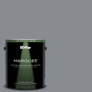 BEHR MARQUEE 1 gal. #PMD 73 Ancient Pewter Semi Gloss Enamel Exterior Paint 545401