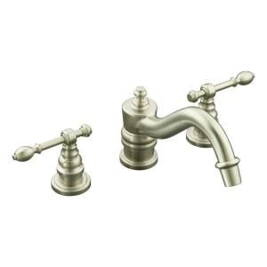 KOHLER IV Georges Brass 8 in. 2 Handle Low Arc Bathroom Faucet Trim Only in Vibrant Brushed Nickel (Valve not included) K T6906 4 BN