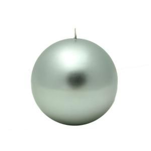 Zest Candle 4 in. Metallic Silver Ball Candles (2 Box) CBZ 415