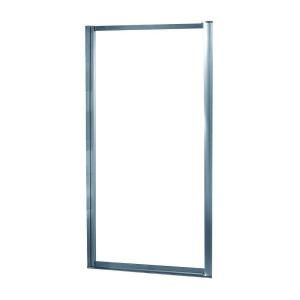 Foremost Tides 23 in. to 25 in. x 65 in. Framed Pivot Shower Door in Silver with Obscure Glass TDSW2565 OB SV