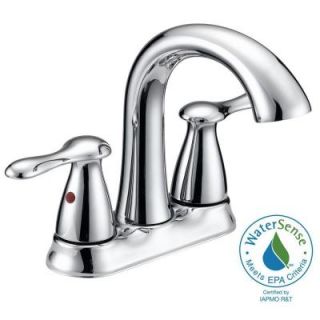 Glacier Bay Asher 4 in. Centerset 2 Handle Lavatory Faucet with Pop up Assembly and Deck Plate in Chrome Finish F51A1071CP