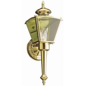 Design House Hancock Wall Mount Outdoor Polished Brass Uplight 502021
