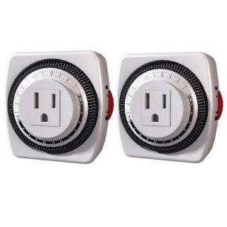 Stanley Time It Heavy Duty Indoor Grounded Timer (2 Pack) 156810