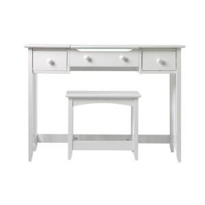 Home Decorators Collection Hawthorne 44 in. W White Slatted Vanity with Mirror 0895900410