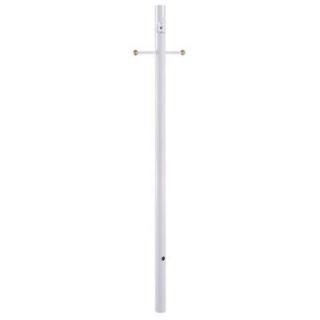 Acclaim Lighting Direct Burial Lamp Posts Collection 7 ft. Gloss White Smooth with Crossarm and Photocell Lamp Post 96 320WH