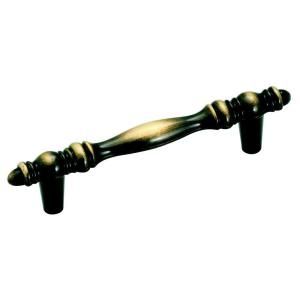 Amerock Classic Accent Colonnade 3 in. Antique English Pull in Antique Brass Finish BP149 AE