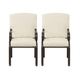 Martha Stewart Living Cedar Island All Weather Wicker Patio Dining Chair with Bare Cushion (2 Pack) DY4035CHRS