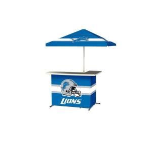 Best of Times Detroit Lions All Weather L Shaped Patio Bar with 6 ft. Umbrella 2001W1224