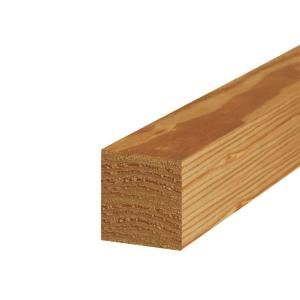 4 in. x 4 in. x 8 ft. #2 Cedar Tone Pressure Treated Timber 159740