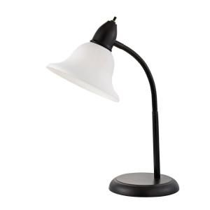 Design Trends 16 in. Black Desk Lamp with White Shade 19005 07