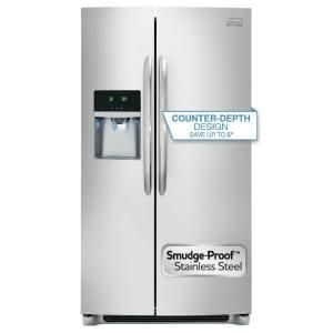Frigidaire Gallery 36 in. W 23 cu. ft. Side by Side Refrigerator in Stainless Steel, Counter Depth FGHC2331PF