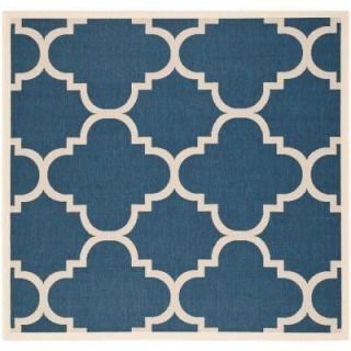 Safavieh Courtyard Navy/Beige 6.6 ft. x 6.6 ft. Square Area Rug CY6243 268 7SQ