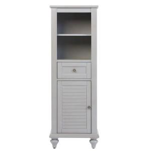 Home Decorators Collection Hamilton 52 in. H x 18 in. W Linen Cabinet in Grey 1235100270