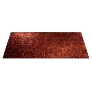 Fasade Traditional 5   2 ft. x 4 ft. Cracked Copper Glue up Ceiling Tile G57 18
