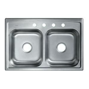 KOHLER Toccata Self Rimming/Drop in Stainless Steel 33x22x8.1875 Kitchen Sink K RH3346 4 NA