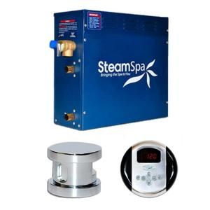 SteamSpa Oasis Package for 7.5kW Steam Bath Generator in Chrome OA750CH