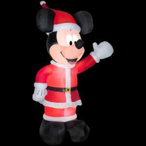 11 ft. Airblown Giant Lighted Mickey Waving in Santa Suit 86509