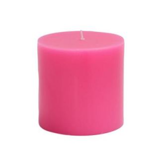 Zest Candle 3 in. x 3 in. Hot Pink Pillar Candles Bulk (12 Case) CPZ 073_12