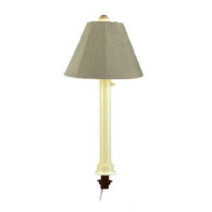 Patio Living Concepts Catalina 16 in. Outdoor Bisque Umbrella Table Lamp with Basil Linen Shade 31774