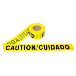 Cordova 3 in. X 1000 ft. Bilingual Yellow Caution Barricade Tape HDT20103