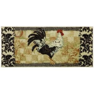 Mohawk Bergerac Rooster Neutral 20 in. x 45 in. Accent Kitchen Rug 322700