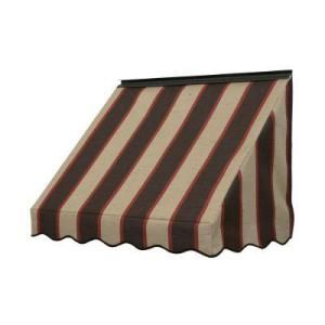 NuImage Awnings 3 ft. 3700 Series Fabric Window Awning (23 in. H x 18 in. D) in Bisque Brown 37X5X42477303X