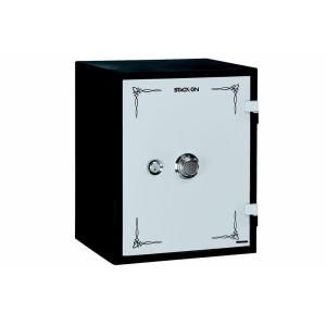 Stack On Combination Lock & Key 1700 degree 90 Minute Fire Rating Personal Safe   Matte Black/Silver DISCONTINUED PSF 717 DS