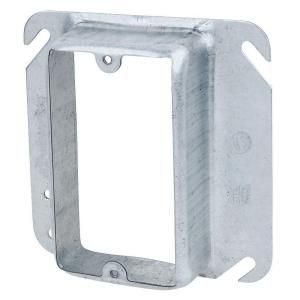Steel City 4 in. Square Steel Box Mud Ring   Silver 52C16 25R