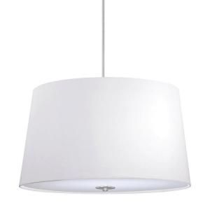 Laura Ashley Selby 25 in. Satin Nickel Pendant PSY025