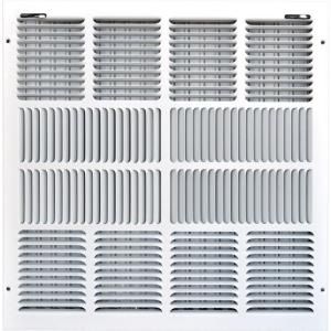 SPEEDI GRILLE 20 in. x 20 in. White Ceiling/Sidewall Vent Register with 4 Way Deflection SG 2020 CW4