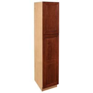 Home Decorators Collection Assembled 18x90x24 in. Utility Cabinet in Lyndhurst Cabernet U182490L LCB