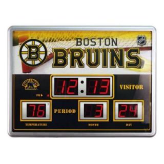 Boston Bruins 14 in. x 19 in. Scoreboard Clock with Temperature 0127917
