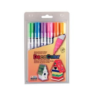DecoColor Hot Color Set Broad Point Paint Marker (6 Piece) 300 6C