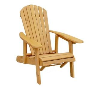 Leisure Season Reclining Patio Adirondack Chair with Pull Out Ottoman AC7105