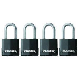 Master Lock Magnum 1 3/4 in. Covered Laminated Steel Padlock with 1 1/2 in. Shackle (4 Pack) M115XQLFCCSEN