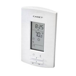 Cadet Double Pole 16 Amp 208/240 Volt Electronic 7 Day Programmable Thermostat in White TH110