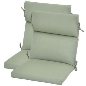 Hampton Bay Spa Blue Deluxe High Back Outdoor Chair Cushion (2 Pack) 7719 02222200