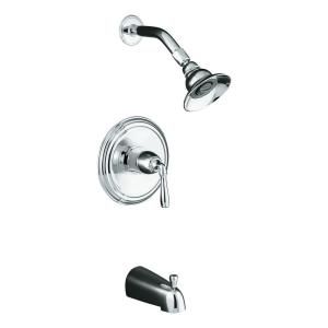 KOHLER Devonshire 7 in. 1 Spry 1 Handle Bath and Shower Faucet Trim Only in Polished Chrome K T395 4S CP
